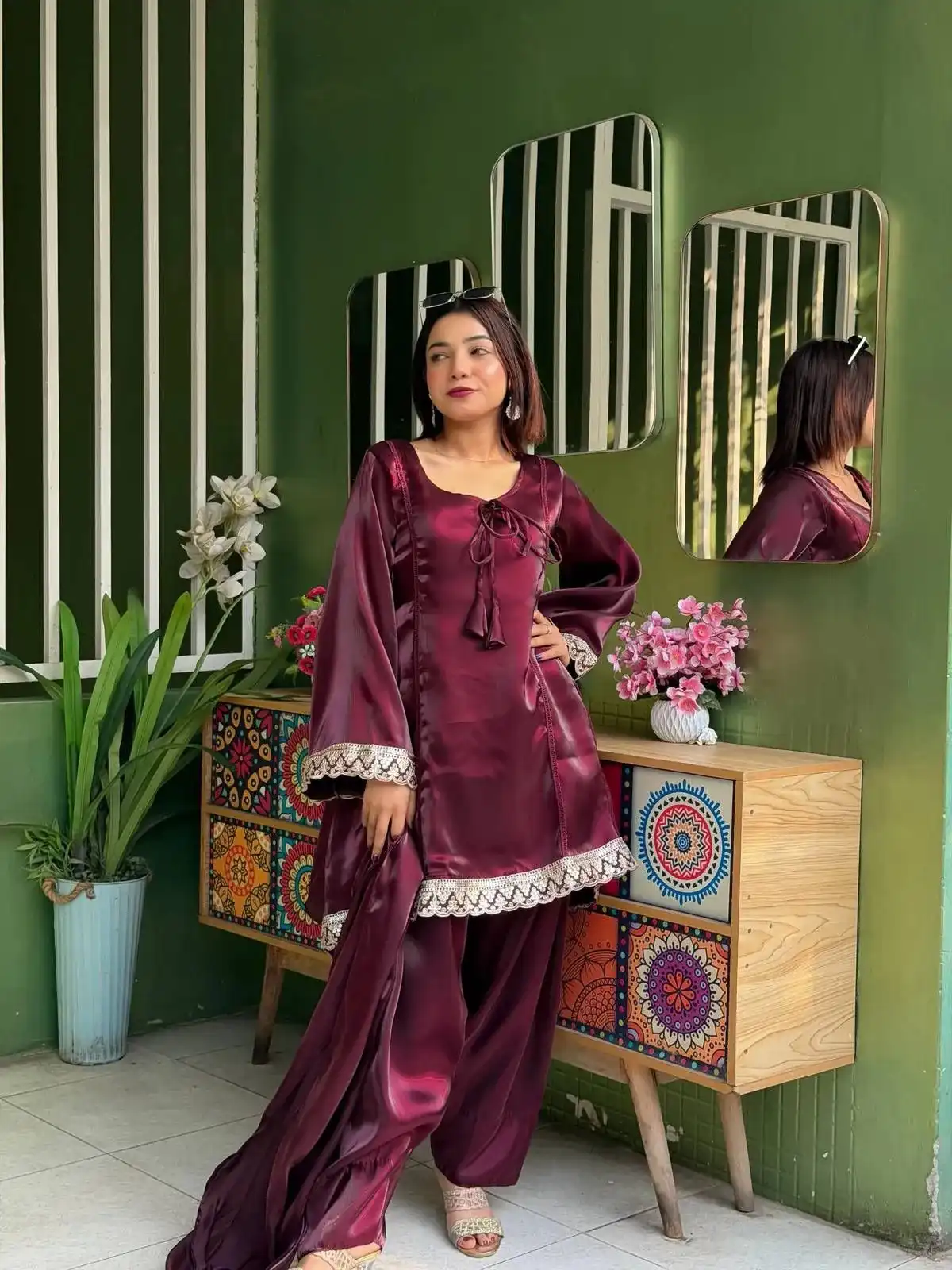 প্রিমিয়াম গাউন থ্রি-পিস