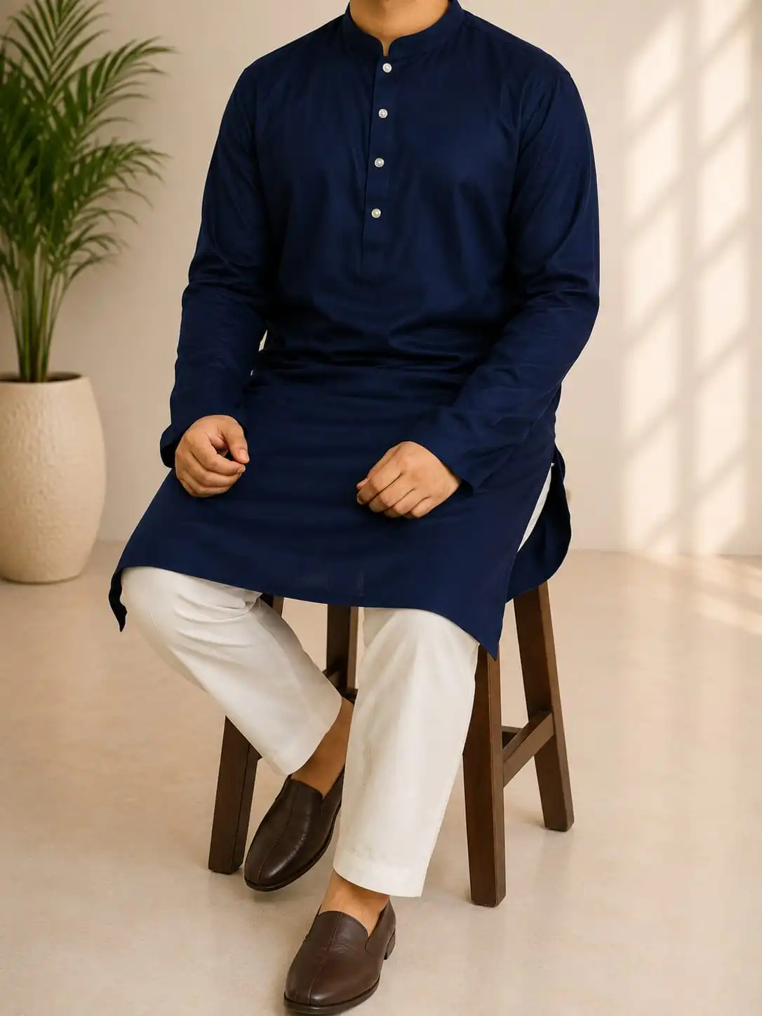 Premium Cotton Print Panjabi